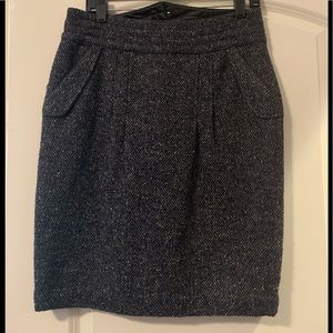 Navy winter skirt; perfect for a cold day but look like a million bucks!